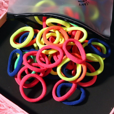 150 БР./Опаковка Памучни еластични вратовръзки за коса за жени Конска опашка Меки ленти за коса Модни аксесоари за коса 4,5 СМ унисекс ресници за коса