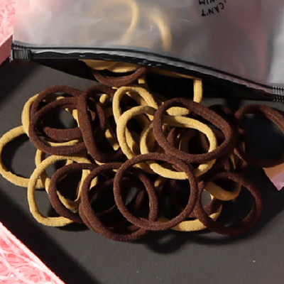 150 БР./Опаковка Памучни еластични вратовръзки за коса за жени Конска опашка Меки ленти за коса Модни аксесоари за коса 4,5 СМ унисекс ресници за коса