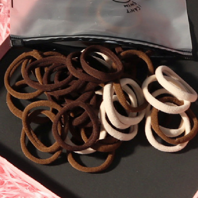 150 БР./Опаковка Памучни еластични вратовръзки за коса за жени Конска опашка Меки ленти за коса Модни аксесоари за коса 4,5 СМ унисекс ресници за коса