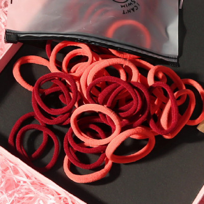 150 БР./Опаковка Памучни еластични вратовръзки за коса за жени Конска опашка Меки ленти за коса Модни аксесоари за коса 4,5 СМ унисекс ресници за коса