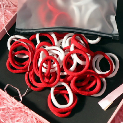 150 БР./Опаковка Памучни еластични вратовръзки за коса за жени Конска опашка Меки ленти за коса Модни аксесоари за коса 4,5 СМ унисекс ресници за коса