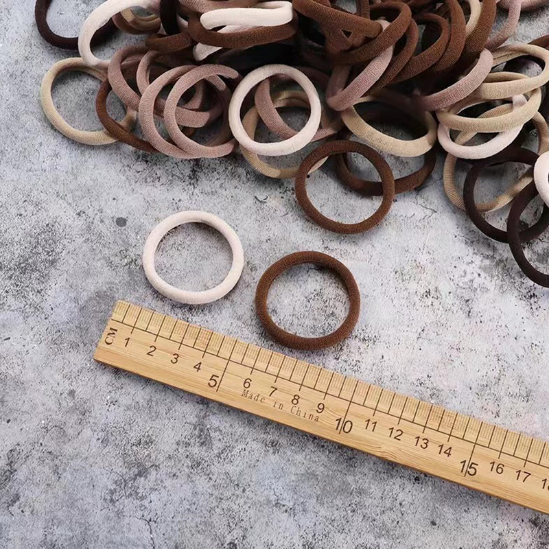 150 БР./Опаковка Памучни еластични вратовръзки за коса за жени Конска опашка Меки ленти за коса Модни аксесоари за коса 4,5 СМ унисекс ресници за коса