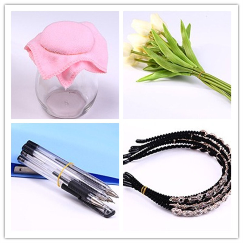 100Gb Mini gumijas lentes Biroja gumijas gredzens 16x1,4 mm mīkstas elastīgās lentes Kancelejas piederumu turētāja lentes cilpa Mājas skolas biroja piederumi