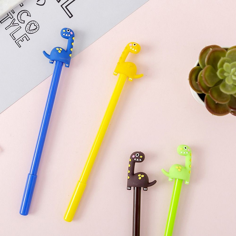 Сладък малък динозавър 0,5 мм комплект гел химикалки Писалка с мастило Канцеларски материали Училищни и офис консумативи