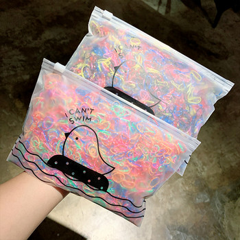 1000 τμχ/συσκευασία για κορίτσια Πολύχρωμα μικρά ελαστικά μιας χρήσης τσίχλα για αλογοουρά Κρατήστε Scrunchie μπάντες μαλλιών Μόδα αξεσουάρ μαλλιών
