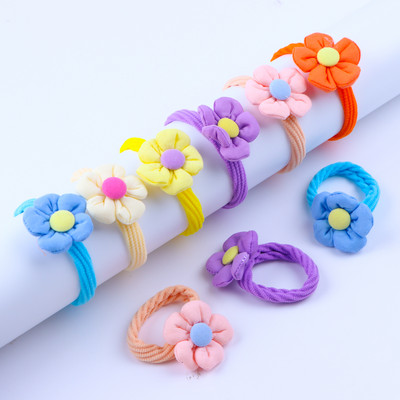 10 бр./лот Модни цветни мини панделки Еластично въже за коса за сладко момиче Дамска гумена лента Държач за конска опашка Шапки Детски аксесоари