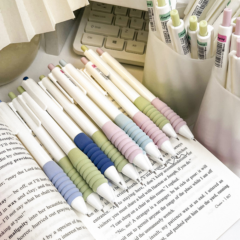 5 buc/set paie cu uscare rapidă stilou gel de presă reumplere stilou test de semnătură rechizite de scris pentru școală și birou Papetarie 0,5 mm cerneală neagră