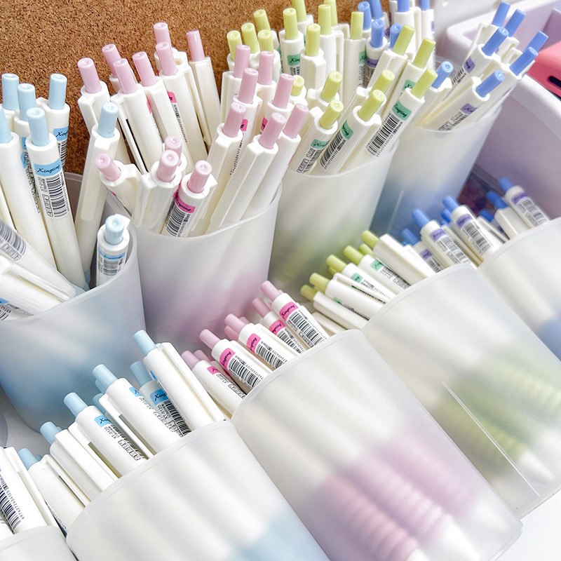 5 buc/set paie cu uscare rapidă stilou gel de presă reumplere stilou test de semnătură rechizite de scris pentru școală și birou Papetarie 0,5 mm cerneală neagră