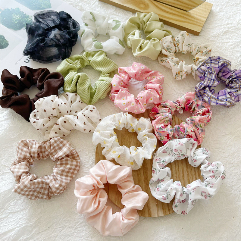 Naiste, tüdrukute, siidist Scrunchie elastne käsitsi valmistatud mitmevärviline juuksepael, nöör hobusesabahoidja peapaela tarvikud