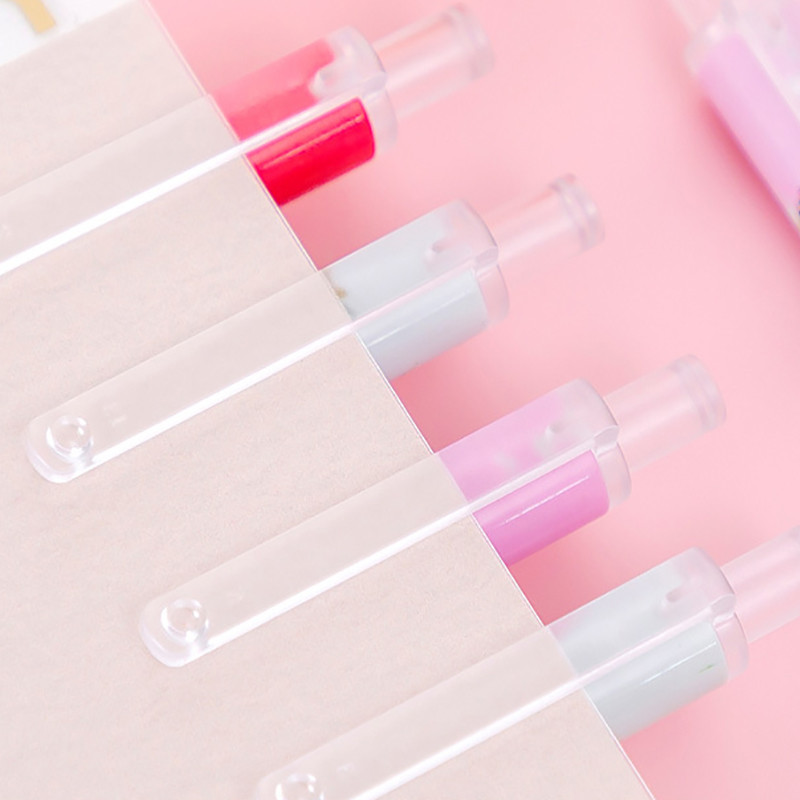 6 τμχ/παρτίδα Sweet Press Gel Στυλό Κορίτσι Strawberry 0,5mm Μαύρο Τζελ Στυλό Μαύρο μελάνι Στυλό για Σχολικά Γραφικά Γράψιμο μαθητή