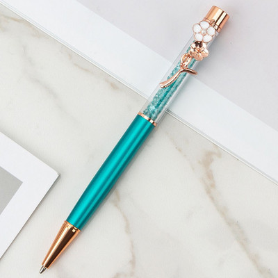 Творческа метална щипка за цветя Кристална писалка Неутрална химикалка Многоцветна химикалка Черна химикалка на водна основа Подарък за ученик Учебни принадлежности