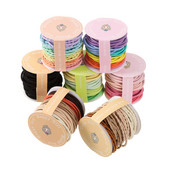 45 бр. Ластик за коса Момичета с черна ластик за коса Висока еластична гумена лента за жени Мъже Тънка вратовръзка за коса Аксесоари за коса Ластици за коса