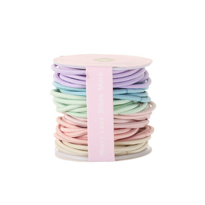 45 бр. Ластик за коса Момичета с черна ластик за коса Висока еластична гумена лента за жени Мъже Тънка вратовръзка за коса Аксесоари за коса Ластици за коса