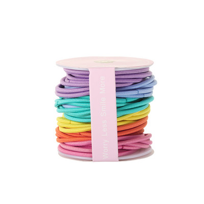 45 бр. Ластик за коса Момичета с черна ластик за коса Висока еластична гумена лента за жени Мъже Тънка вратовръзка за коса Аксесоари за коса Ластици за коса