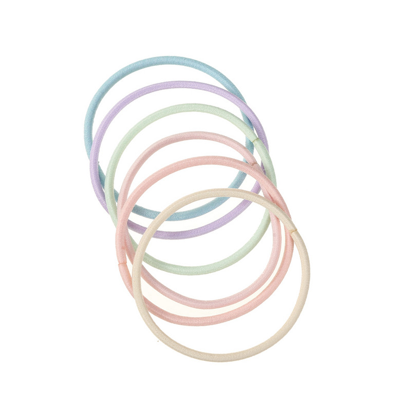 45 бр. Ластик за коса Момичета с черна ластик за коса Висока еластична гумена лента за жени Мъже Тънка вратовръзка за коса Аксесоари за коса Ластици за коса