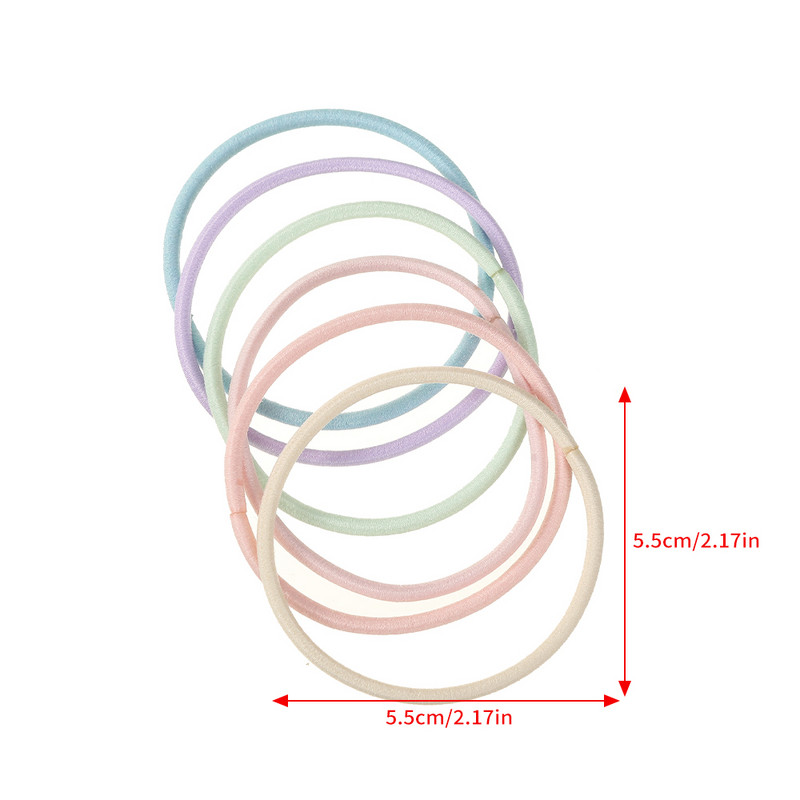 45 бр. Ластик за коса Момичета с черна ластик за коса Висока еластична гумена лента за жени Мъже Тънка вратовръзка за коса Аксесоари за коса Ластици за коса