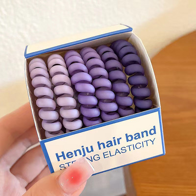 Molans 6 τεμ./παρτίδα Πολύχρωμες ελαστικές λωρίδες μαλλιών Λαστιχένιες δέσεις για τα μαλλιά Τηλεφωνικό σύρμα Αξεσουάρ μαλλιών Μόδα Ελαστικά μαλλιά Κορδέλα κεφαλής