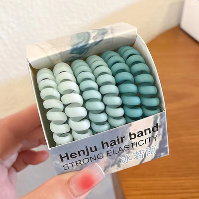 Molans 6 τεμ./παρτίδα Πολύχρωμες ελαστικές λωρίδες μαλλιών Λαστιχένιες δέσεις για τα μαλλιά Τηλεφωνικό σύρμα Αξεσουάρ μαλλιών Μόδα Ελαστικά μαλλιά Κορδέλα κεφαλής