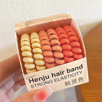 Molans 6 τεμ./παρτίδα Πολύχρωμες ελαστικές λωρίδες μαλλιών Λαστιχένιες δέσεις για τα μαλλιά Τηλεφωνικό σύρμα Αξεσουάρ μαλλιών Μόδα Ελαστικά μαλλιά Κορδέλα κεφαλής