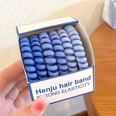 Molans 6 τεμ./παρτίδα Πολύχρωμες ελαστικές λωρίδες μαλλιών Λαστιχένιες δέσεις για τα μαλλιά Τηλεφωνικό σύρμα Αξεσουάρ μαλλιών Μόδα Ελαστικά μαλλιά Κορδέλα κεφαλής