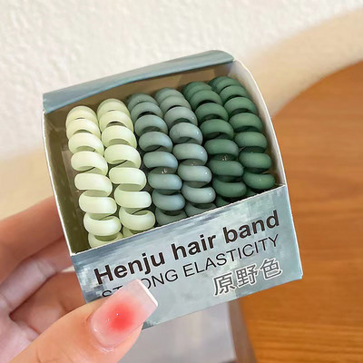 Molans 6 τεμ./παρτίδα Πολύχρωμες ελαστικές λωρίδες μαλλιών Λαστιχένιες δέσεις για τα μαλλιά Τηλεφωνικό σύρμα Αξεσουάρ μαλλιών Μόδα Ελαστικά μαλλιά Κορδέλα κεφαλής