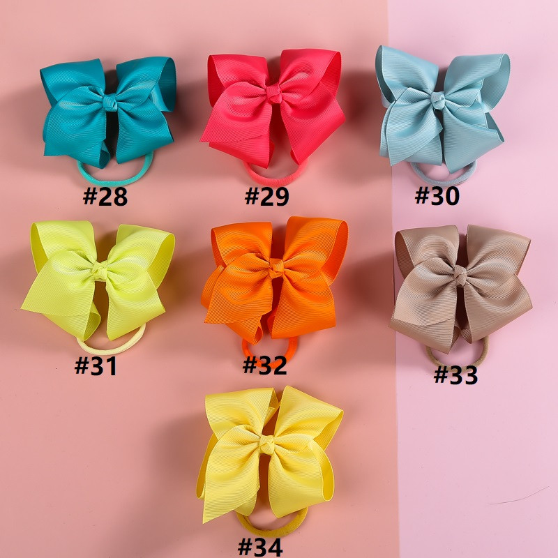 Връзки за коса за новородени за деца Шапки Еластични ленти за коса с панделка за бебета и момичета Панделки Тюрбан с бантик Аксесоари за новородени