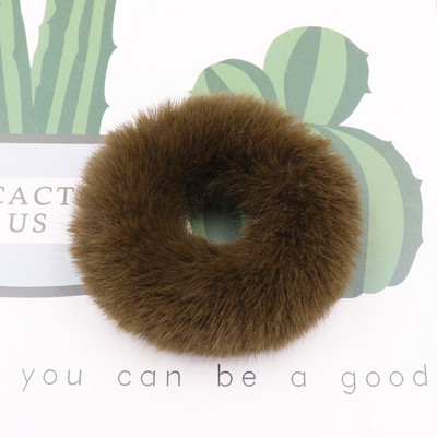 Moda fete elastic din blană de iepure artificială Scrunchie frânghie de păr blană de nurcă suport pentru coadă de cal elastic de pluș inel de păr Accesorii pentru păr t19