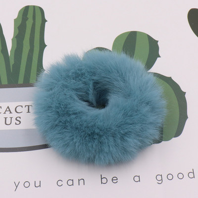 Moda fete elastic din blană de iepure artificială Scrunchie frânghie de păr blană de nurcă suport pentru coadă de cal elastic de pluș inel de păr Accesorii pentru păr t19
