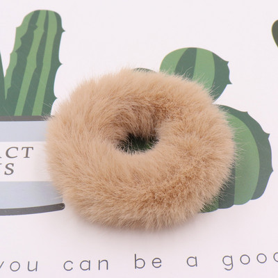 Moda fete elastic din blană de iepure artificială Scrunchie frânghie de păr blană de nurcă suport pentru coadă de cal elastic de pluș inel de păr Accesorii pentru păr t19