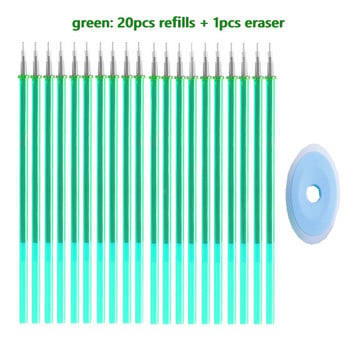 Haile 20 бр./компл. Сладки изтриваеми писалки за пълнители Магически цветни гел писалки с мастило Гел-мастило Изтриваеми химикалки за училищни канцеларски материали