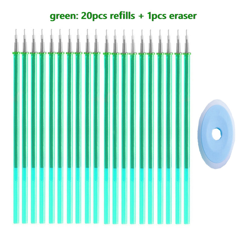 Haile 20vnt/rinkinys Mieli ištrinami rašikliai Magic Colorful Gel Pen Ink Gel-Ink Nutrinami rašikliai, skirti mokyklos biuro reikmenims