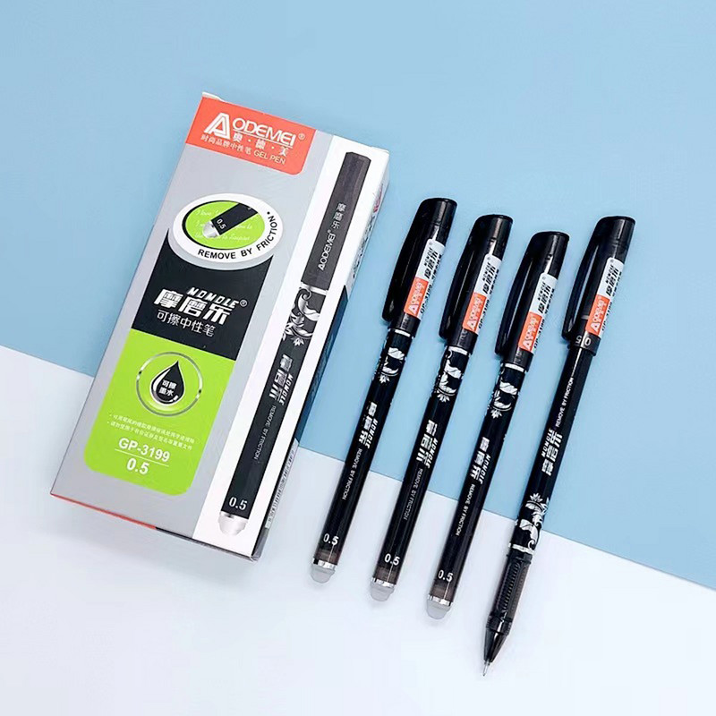 4/50 bucăți/set stilou gel pentru birou, tijă de reumplere șters, pix ștergător, mâner lavabil, 0,5 mm, cerneală, albastru, negru, papetărie pentru școală