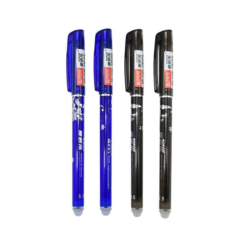 4/50 bucăți/set stilou gel pentru birou, tijă de reumplere șters, pix ștergător, mâner lavabil, 0,5 mm, cerneală, albastru, negru, papetărie pentru școală