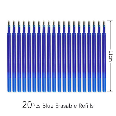 20 бр./лот 6 цвята изтриваеми пръти с мастило 0,5 mm Bullet с голям капацитет мастило с преса тип Magic Gel Pen Пълнежи за офис училище Инструмент за писане