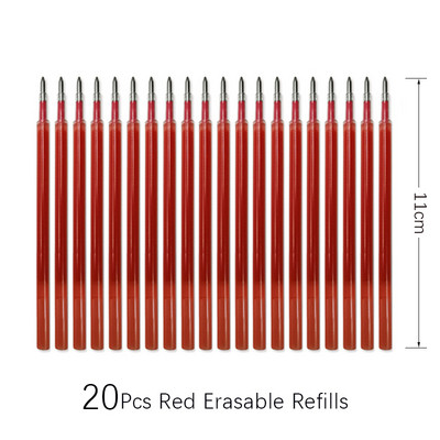 20 бр./лот 6 цвята изтриваеми пръти с мастило 0,5 mm Bullet с голям капацитет мастило с преса тип Magic Gel Pen Пълнежи за офис училище Инструмент за писане