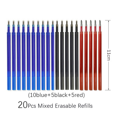 20 бр./лот 6 цвята изтриваеми пръти с мастило 0,5 mm Bullet с голям капацитет мастило с преса тип Magic Gel Pen Пълнежи за офис училище Инструмент за писане