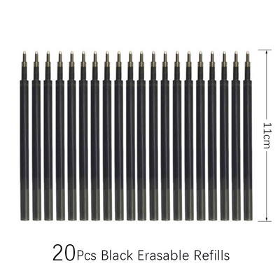 20 бр./лот 6 цвята изтриваеми пръти с мастило 0,5 mm Bullet с голям капацитет мастило с преса тип Magic Gel Pen Пълнежи за офис училище Инструмент за писане