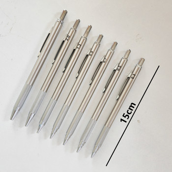 0,3 0,5 0,7 0,9 1,3 2,0 3,0 мм Механичен молив Изцяло метален Автоматичен молив за рисуване на изкуство с изводи Офис Училищни принадлежности