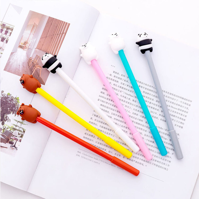 22Pcs Химикалка + комплект пълнители Черно мастило Bullet 0,5 mm Гел химикалки Дръжка Сменяеми пълнители Прът Училищни и офис консумативи Канцеларски материали