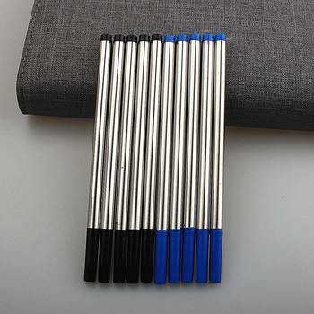 Черен въртящ се порт за пълнител със синьо мастило 0,7 мм писец Бизнес офис Училищен офис канцеларски материали Ролерна химикалка / пълнители за химикалка