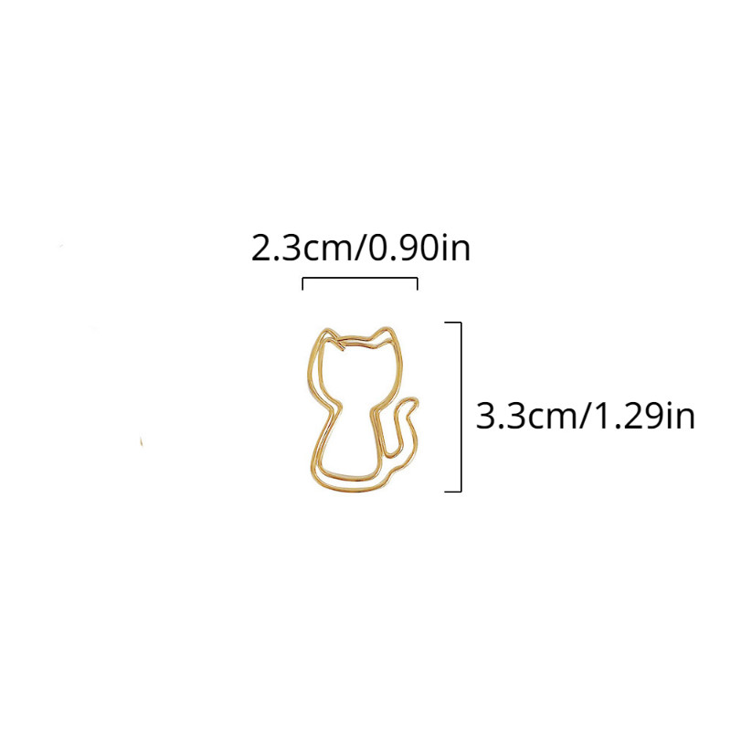 10 τμχ/σετ Cute Cat Paper Clips Metal Paperclip on Book Paper Students Cute Stationery Σχολική βιβλιοδεσία Αξεσουάρ γραφείου