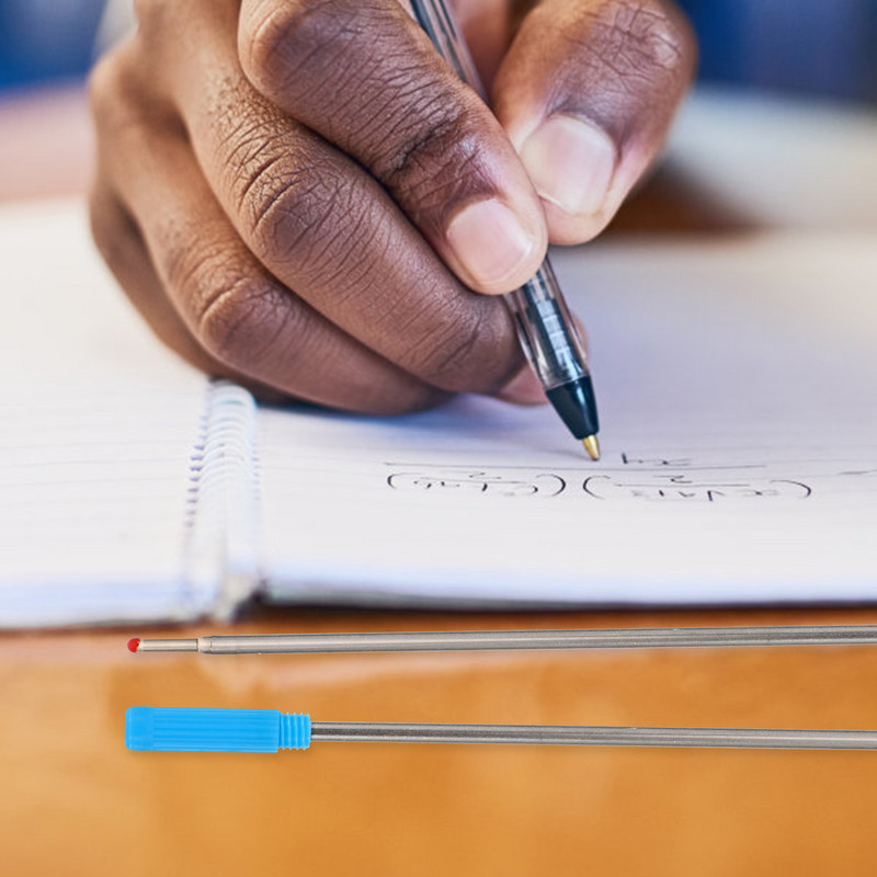 50 tk Pastapliiatsi täidised mustad uudsed pliiatsid musta tindiga täitematerjalid metallist laste metallist marker