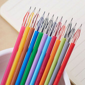 Пълнител за гел писалка Училищни канцеларски материали 12 цвята различни цветни мастила Неутрална писалка Пълнител за писалка Пълнители за писалка Касета 12 бр. Гел писалка