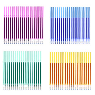 20 db/szett színes törölhető tollak utántöltő rudak 0,5 mm-es színes tintával mosható fogantyú iskolai doodle írószerekhez