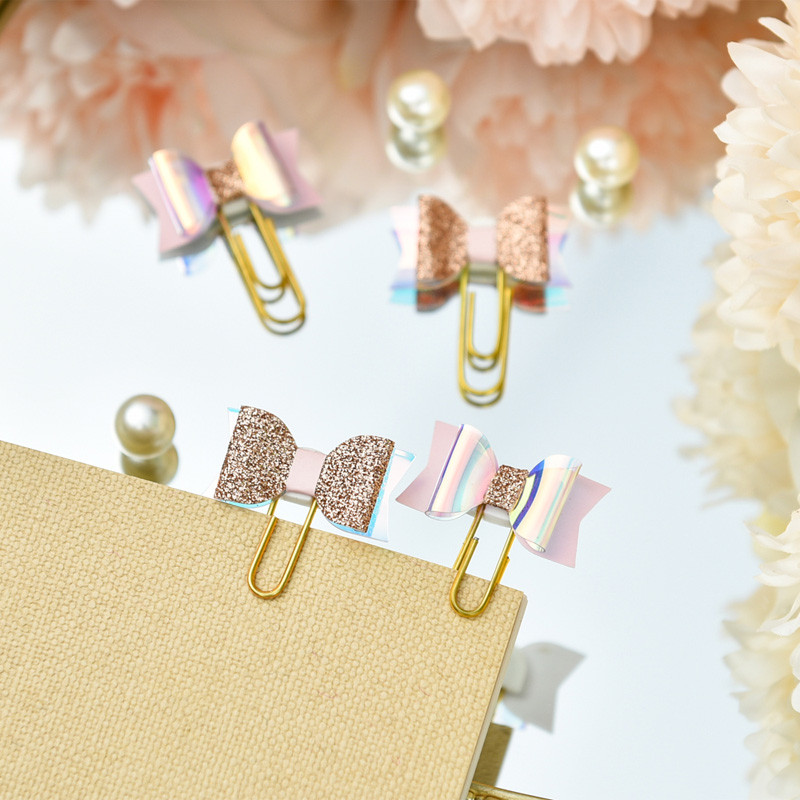 Κάρτα TUTU 8/4 τεμ. υπέροχη σχεδίαση με τόξο σετ σχολικών συνδετήρων γραφείου σετ γραφικής ύλης, σετ κλιπ σελιδοδεικτών μαθητή Kawaii H0249