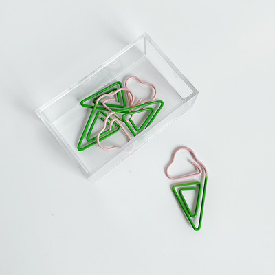 TUTU 10 бр./лот Creative Kawaii ананас крушка за сладолед Shaped Metal Paper Clip Маркировка за канцеларски материали Escolar Papelaria H0281