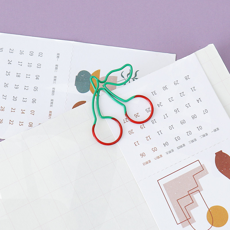 TUTU 10 бр./лот Creative Kawaii ананас крушка за сладолед Shaped Metal Paper Clip Маркировка за канцеларски материали Escolar Papelaria H0281