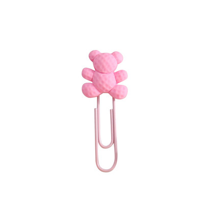 7 бр./лот Kawaii colorful Bear Paper Clip Decorative Bookmark Binder File Clips Училищни офис канцеларски принадлежности