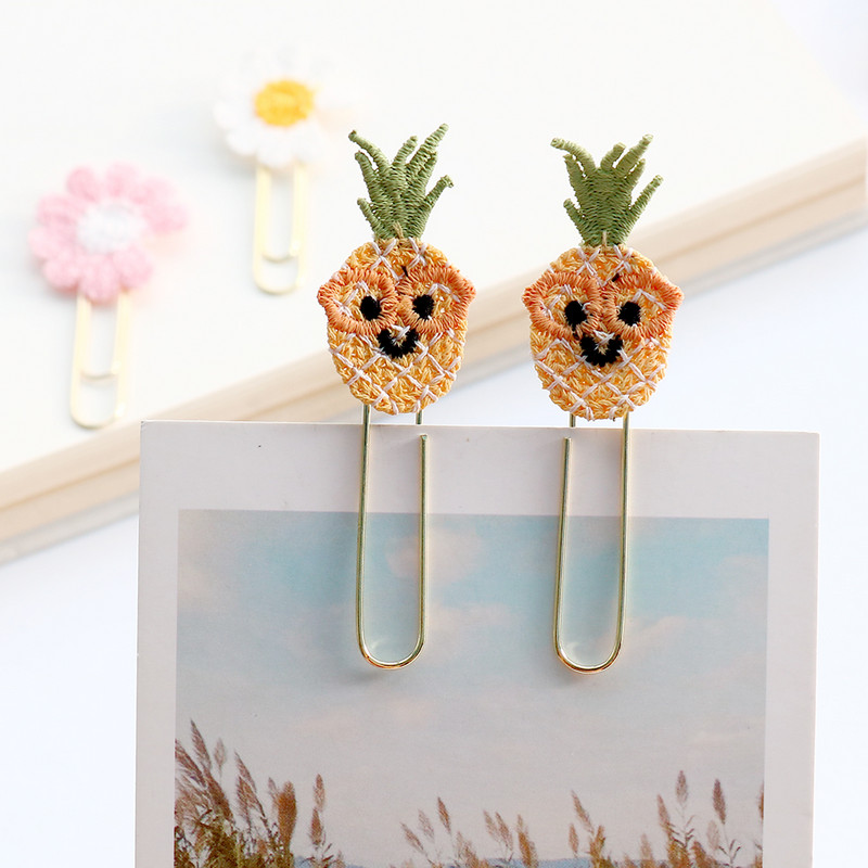 5 τμχ/σετ Χαριτωμένο κέντημα Χρυσό Cilp Μοντελοποίηση Κλιπ Μόδα Business Office Γραφείο Lady Style Σετ χαρτικών γραφείου