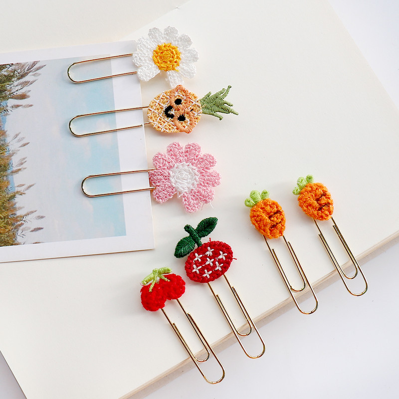 5 τμχ/σετ Χαριτωμένο κέντημα Χρυσό Cilp Μοντελοποίηση Κλιπ Μόδα Business Office Γραφείο Lady Style Σετ χαρτικών γραφείου